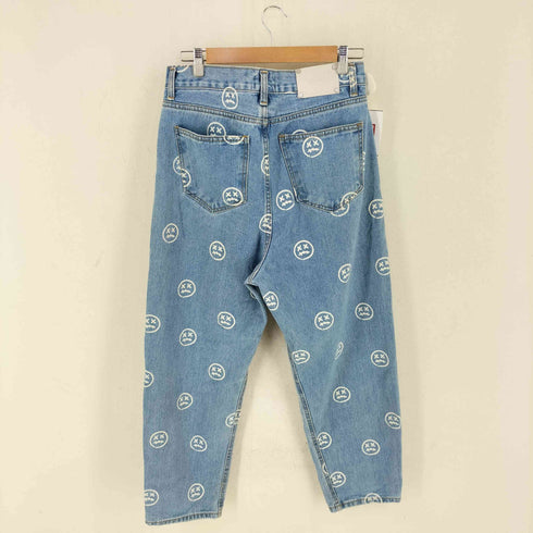 マスノウン MASSNOUN スマイルパワーンデザイン ワイドデニムパンツ メンズ JPN:S